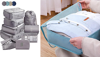 9 Piece Travel Organizer Storage Bag Set - 4 Colours