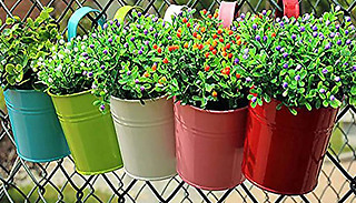 10 or 20-Pack of Colourful Hanging Flower Pots 