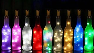 String of 20 LED Bottle Lights - 7 Colours