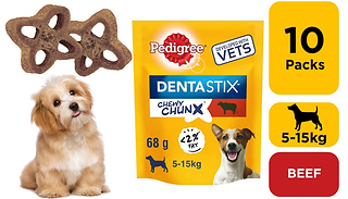 Pedigree Dentastix Chewy Chunx - 10x 68G Packs