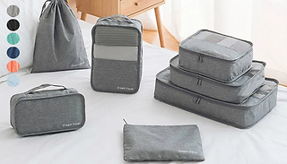 7-Piece Suitcase Organising Storage Bags Set - 5 Colours