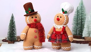 Gingerbread Man & Lady Christmas Decor