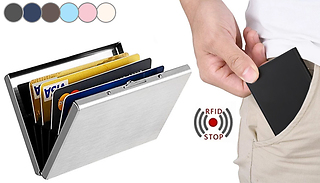 Anti-Scan Stainless Steel RFID Card Holders - 7 Colours