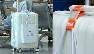2 or 4 Pack Luggage Straps - 6 Colours
