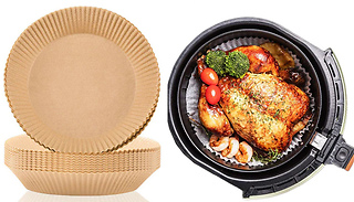 30-Pack of Non-Stick Air Fryer Paper Bowl Liners - 2 Colours