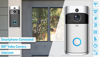 3-in-1 Smartphone-Connected Video Doorbell With Intercom - 2 Colours &...