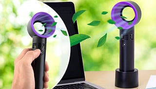 Handheld Bladeless Fan with Rechargeable Battery