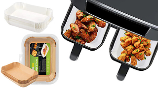 100-Pack Rectangle Disposable Air Fryer Liner - 2 Colours