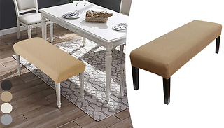 Stretch Jacquard Dining Bench Cover Protector - 4 Colours