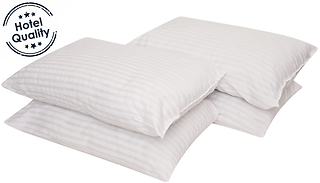 4-Pack of Hotel Embossed Stripe Hollowfibre Pillows