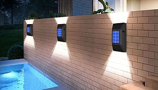 2-Pack of Outdoor Solar Waterproof Wall Lights 