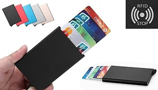 1 or 2 RFID Blocking Card Holder - 6 Colours