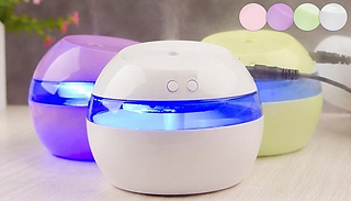 Ultrasonic LED Air Humidifier With Essential Oil Aroma - 4 Colours