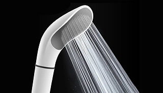 White Filtering High Pressure Shower Head