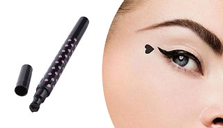 2-in-1 Liquid Eyeliner Pen & Heart Stamp - 1, 2 or 3-Pack