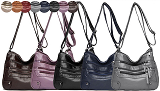 Faux Leather Soft Shoulder Bag - 8 Colours