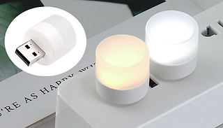 1, 2, or 4 Mini USB Plug-In Night Lights - 2 Colours