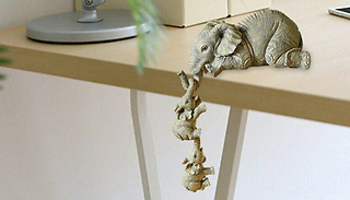 1 or 2 Mini Hanging Elephant Family Figurine Trio