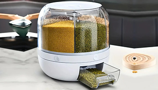 6-Compartment Rotary Grain Dispenser