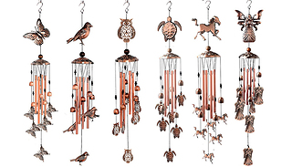 Retro Animal Windchimes With 4 Tubes & 6 Bells - 7 Designs