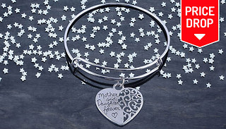 Silver Plated Mother and Daughter Bracelet