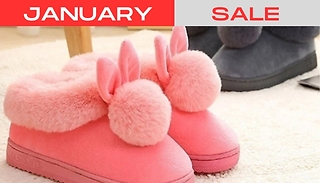 Non-Slip Fluffy Rabbit Slippers - 4 Colours & 3 Sizes
