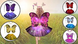 Princess Skirt with Luminous Wings set - 6 Colours