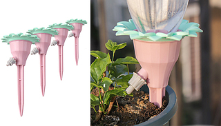 Set of 4 Automatic Adjustable Plant Stake Watering Systems
