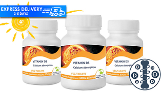 Vitamin D 1000iu 25mcg Sunshine Tablets - 3 or 6 Months Supply