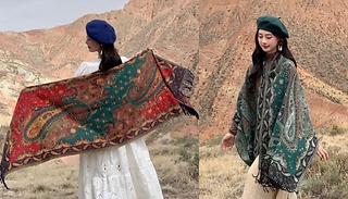 Oversized Tassel Shawl Scarf - 2 Colours