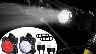 Front & Rear Rechargeable Bicycle Safety Lights