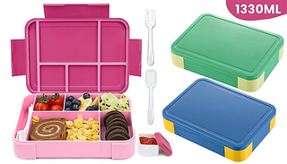 6-Compartment Lunch Box - 3 Colours