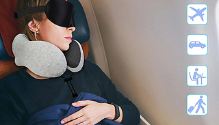 Soft Memory Foam Travel Neck Pillow - 5 Colours