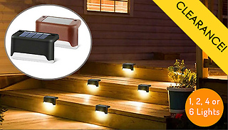 1, 2, 4 or 6-Pack of Solar Decking Lights - 2 Colours