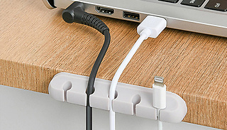 1 or 2-Pack of Desk Cable Organisers - 3 or 5 Slots