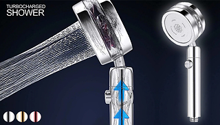 Turbocharged 360-Degree Rotating High-Pressure Shower Head