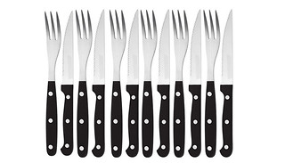 12-Piece Stainless Steel Steak Knives & Fork Set