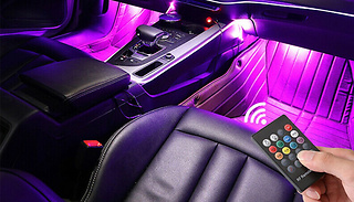4-Pack of Remote Control LED Car Light Strips