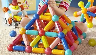 Large Magnetic Building Blocks Set - 15, 36, 64 or 100-Pieces
