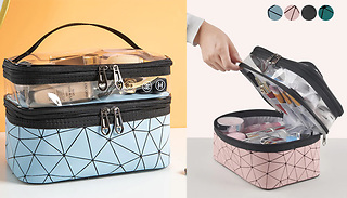 Double-Layer Makeup Bag - 4 Colours
