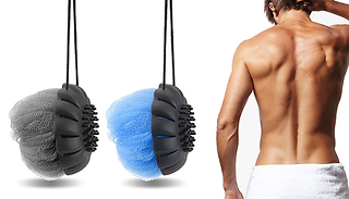 2-Pack of Mr. Massaging Loofah Ball On Rope