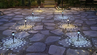 1, 2 or 4 Mandala Pattern Solar Garden Lawn Lights - 2 Colours