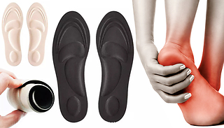 1 or 2 Pairs of 4D Orthopaedic Memory Foam Insoles - 2 Colours & 2 Siz ...