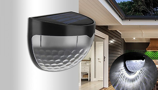 6-LED Solar Outdoor Wall-Mounted Lights - 2, 4 or 8