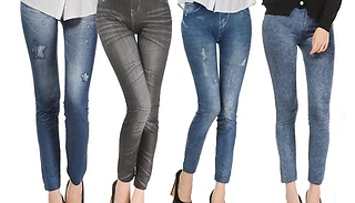 Pack of 4 Lycra Leggings Jeans - 4 Options