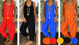 Women's Loose-Fit Jumpsuit - 5 Colours & 4 Sizes