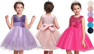 Sequin Tulle Flower Dress - 6 Colours