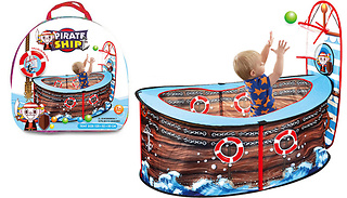 Kids' Pirate Ship Basketball Tent