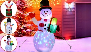 Inflatable Light-Up Christmas Character Decorations - 3 Designs 