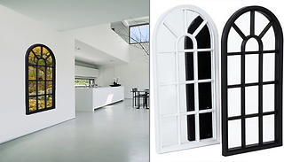 Arched Mirrored Window Frame - 2 Colours
